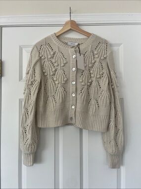 NWT Greylin | Cream Knit Bobble Cardigan